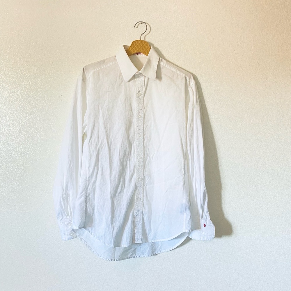 Robert Graham Elegant White Dress Shirt